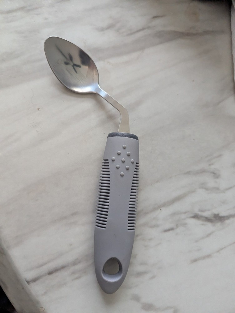 Adaptive Utensil Spoon Angled Handle Ergonomic Stainless Steel