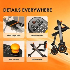 18 Miles Rang Foldable Electric Wheelchair Intelligent All Terrain Rollator 400W