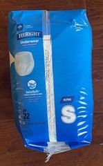 MEDLINE Fitright Fit Right Adult Protective Underwear Small 20-28″ Pack of 22