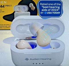 Audien ATOM PRO 2 Wireless Rechargeable OTC Hearing Aid, Comfort 4 Mode $289