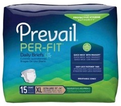 Prevail XL 59″-64″ Maximum Absorbency Unisex Adult Brief Count of 15 X-Large