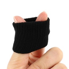 Sports Fingerband Finger Protector Sleeve Cover Wrap Band Brace Black 10pcs