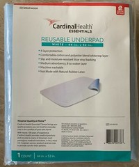Cardinal Health Essentials Reusable Underpad, 44 x 52in – 1 Count