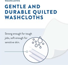 48 Count Scented Adult Washcloths – Gentle Cleansing Wipes with Aloe & Vitamin E