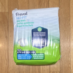Prevail NU-FIT Daily Briefs Incontinence Briefs L 45-58 Max Absorb 20 ct