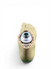 OTTOBOCK Otto Bock 1D35 sach Prosthetic Foot. Size 25. Right Foot.