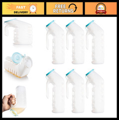 Men’s Urinals with Glow-in-the-Dark Lid – 32 Oz Bottles, 6 Pack – Durable & Port