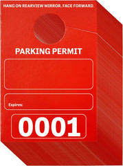 Parking Hang Tags – 100 Pack, Red Cardstock, 3.15 X 4.75 In. – Numbered 0001-010