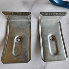 Wheelchair metal parts blue silver vintage pipe plate repurpose