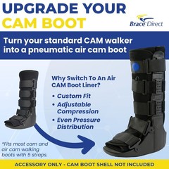 Brace Direct Tall Walking Boot Replacement Liner Air Pump Open Shell