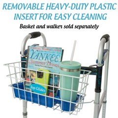 Extra-Thick Walker Basket Clear Plastic Insert/Tray/Cup Holder – All Colors