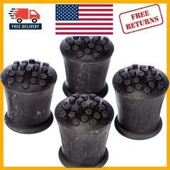 Non-Slip Heavy-Duty Rubber Ferrules for Walking Stick – Black, 19mm, Pack of 4