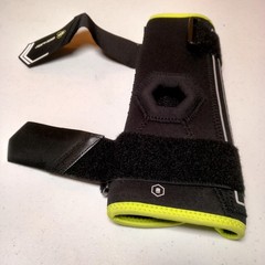 Don Joy Performance Stabalizing Knee Sleeve Small Black Green Neoprene 2 Strap
