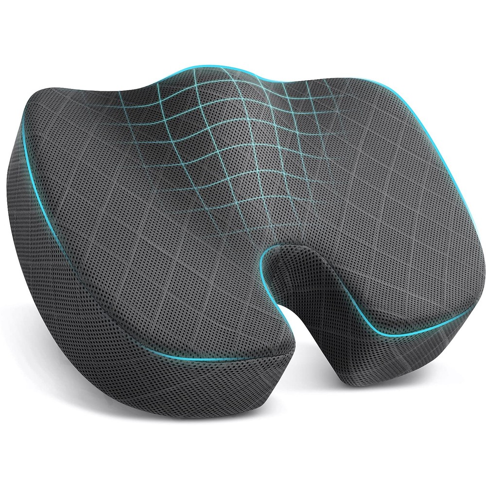 Seat Cushion – Memory Foam Sitting Pillow for Office Chair, Car Seat, Airplan…