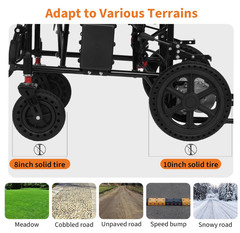 Lightweight Folding All Terrain Electric Wheelchair 500W Power For All Ages