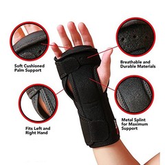 Night Wrist Brace Carpal Tunnel Support Splint Fits Both Hands Sleep Cushioned