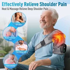 Electric Heated Shoulder Massager with Vibration Massage Brace Joint Pain Relief