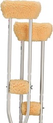 Medical Products Sheepskin Fleece Crutch Pads, Universal Fit Padded Cushion Fle