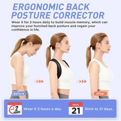 Posture Corrector for Women and Men, Adjustable Back Brace Posture Corrector for