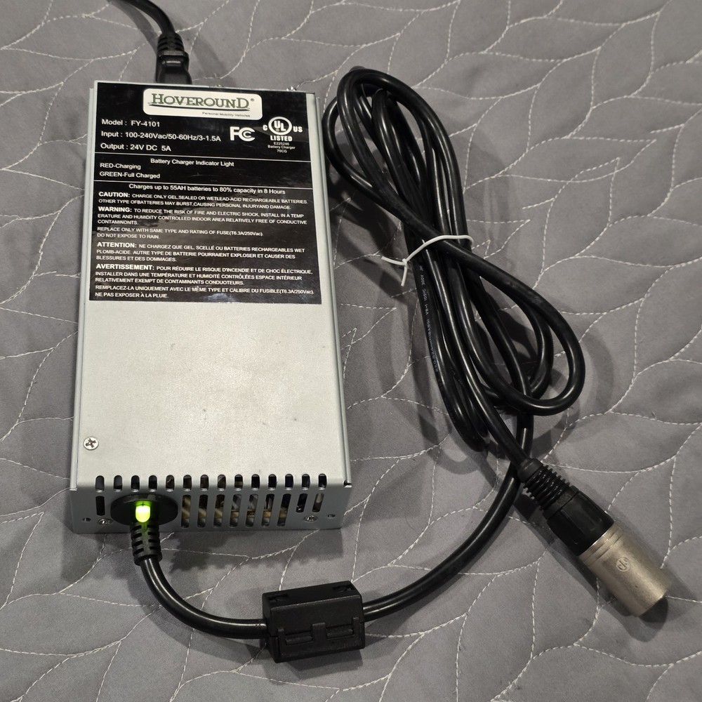 Hoveround Battery Charger Power Cord FY-4101 55AH for Power Wheelchair
