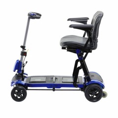 NEW Drive FLEX ZooMe Flex Ultra Compact Folding Travel 4 Wheel Scooter, Blue