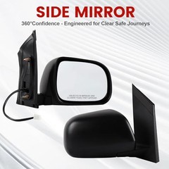 Passenger Side Mirror Compatible with 2004-2010 Toyota Sienna Right-3pins black