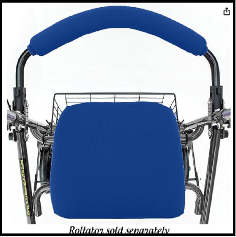 Top Glides Universal Soft Rollator Walker Seat and Backrest Blue ONLY Covers NEW
