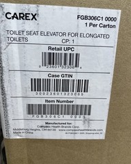 Carex Toilet Seat Riser round Raised Toilet Seat Adds 3.5 inches to Toilet