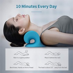 C-Shaped Cervical Chiropractic Traction Pillow Neck Shoulder Relaxer 20cm/8″