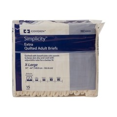 Unisex Adult Incontinence Brief Simplicity™ X-Large Disposable Moderate Absorben