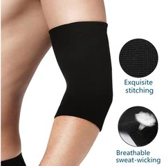 JUSDIQIR Elbow Compression Sleeves, Brace for Men Women, Large, Black