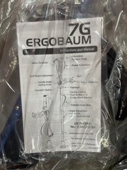 Ergoactives Ergobaum Adjustable 7G Shock Absorbing Forearm Crutches 2 L & R NEW