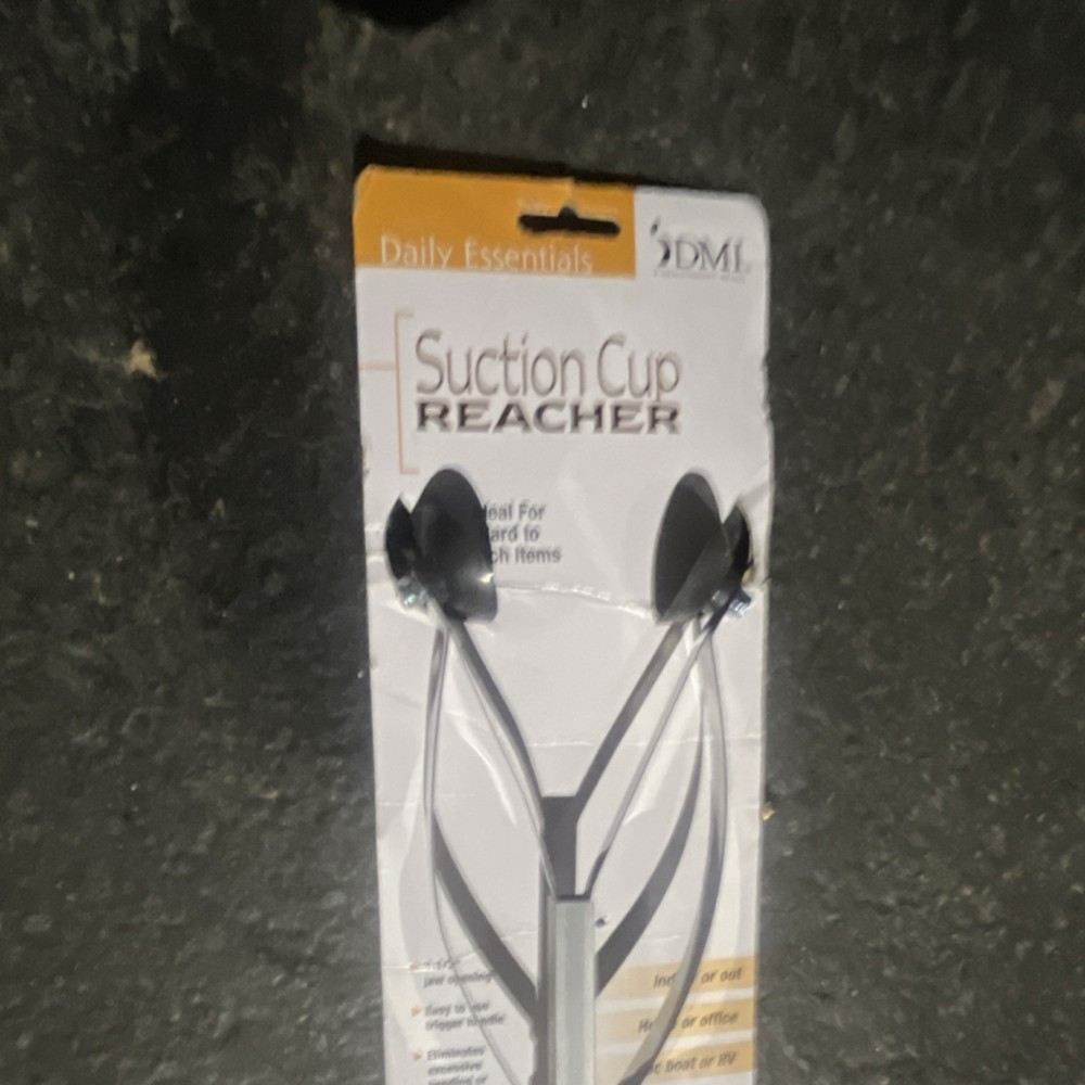 DMI Suction Cup Reacher Grabber Tool, Metal/Plastic, 26 in, Gray/Black