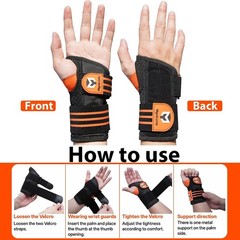 2PK Wrist Brace for Carpal Tunnel – Adjustable Night Support Brace with Splints
