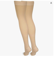 Amazon Basic Care Medical Compression Stockings 20-30mmHg Support Medium Beige
