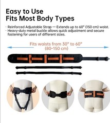 NurtureCare Elderly Gait Belt Upgraded with Metal Buckle & Detachable Leg Straps