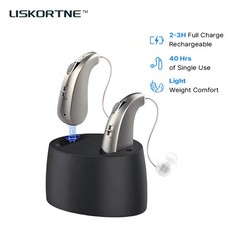 1 Pair Hearing Aids for Seniors Rechargeable Hearing Aid with Noise Cancelling