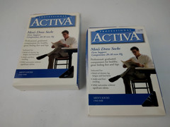 2X Activa Men’s 20-30mmHg Compression Knee High Dress Socks-Black Small H3561