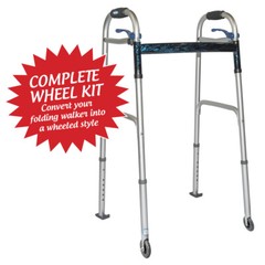 Top Glides 3 Inch Walker Wheels with Universal FlexFit Ski Glides