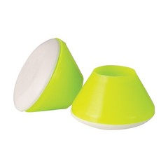 HealthSmart Walker Ski Glides, Caps or Pack of 2, White/Green