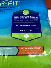 Prevail Per-Fit Adult Unisex Daily Small Underwear/Diapers Box of 4 Bags (80ct)