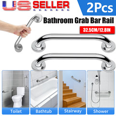 2PCS Stainless Steel Grab Bar Bathroom Safety Handicap Shower Tub Handle Support