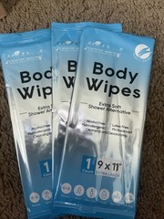 XL Deodorizing Body Wipes with Vitamin E Aloe Scent 9×11 | 30 Individually Packs