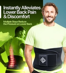 5XL Plus Size Back Brace – Adjustable Lumbar Support for Women & Men | Low