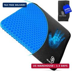 SelectSoma Double-Thick Gel Seat Cushion for Long Sitting Pressure Relief for Ba