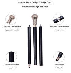 Replica of Bat Masterson Walking Cane Wooden Walking Stick Handmade Brass Kno…