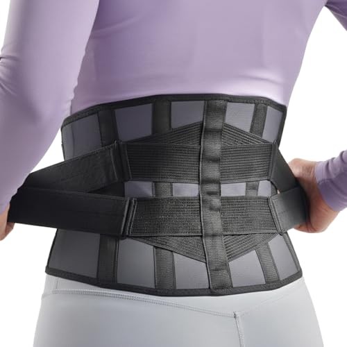 cybryeh Ultra Breathable Back Brace for Lower M(Waist:35″-43″), Black