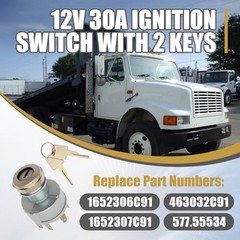 12V 30A Ignition Switch with 2 Keys Compatible with International 4000 & 8000