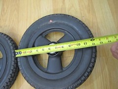 (2) 2.25×12 QUICKIE IRIS Power Express Wheel 1/2″ axle, Flat Free – EXCELLENT