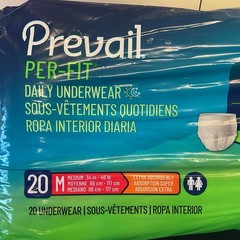 prevail per-fit adult underwear medium 20-pack